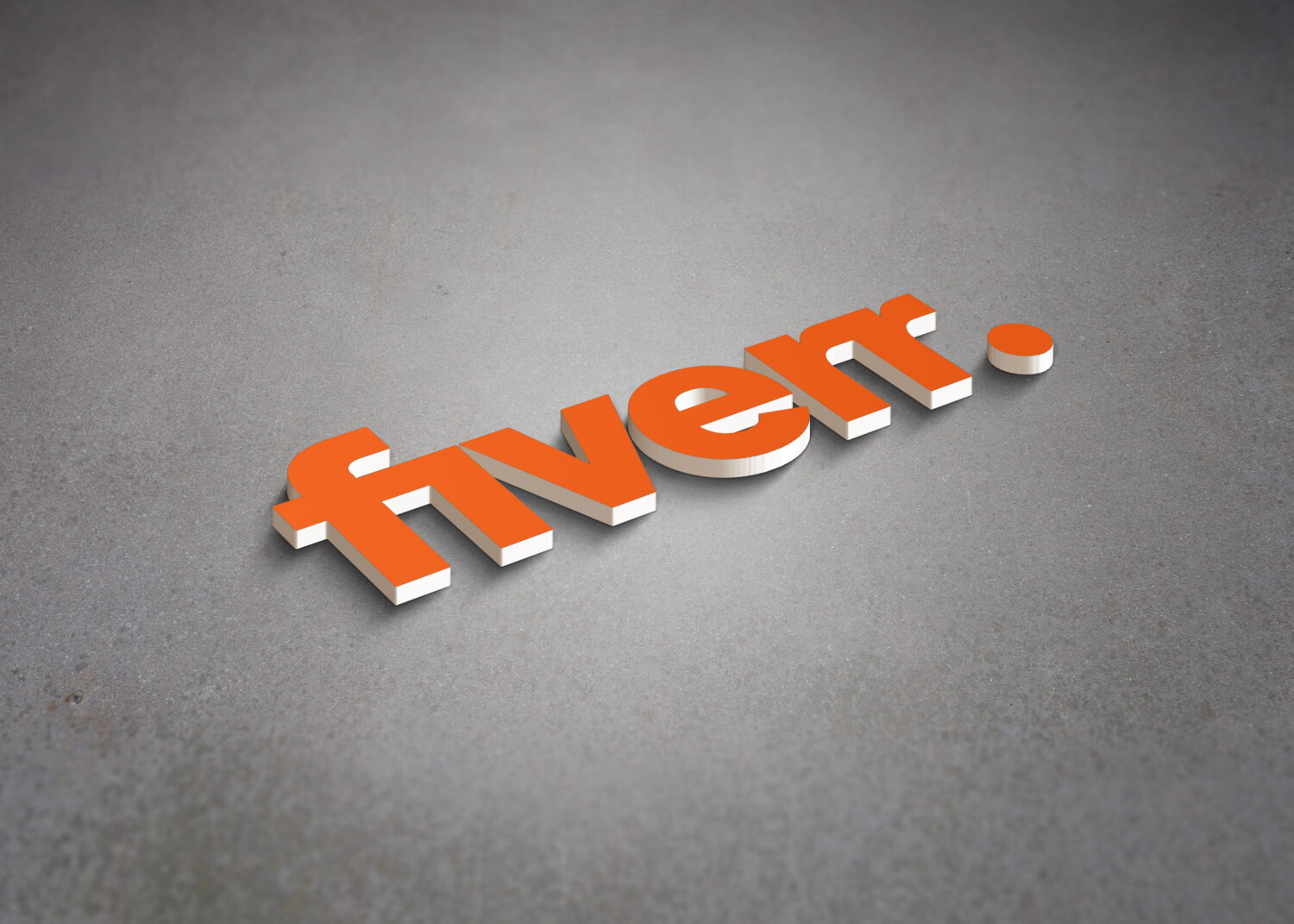 Fiverr 3D Wall Logo Mockup