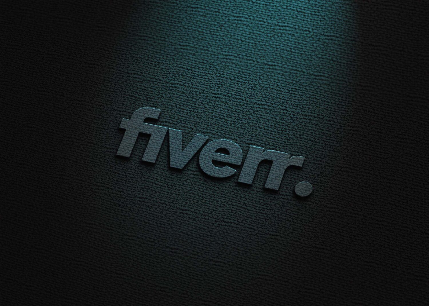 Fiverr Black 3D Logo Mockup