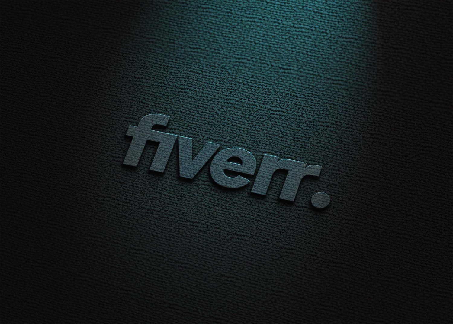 Fiverr Black 3D Logo Mockup