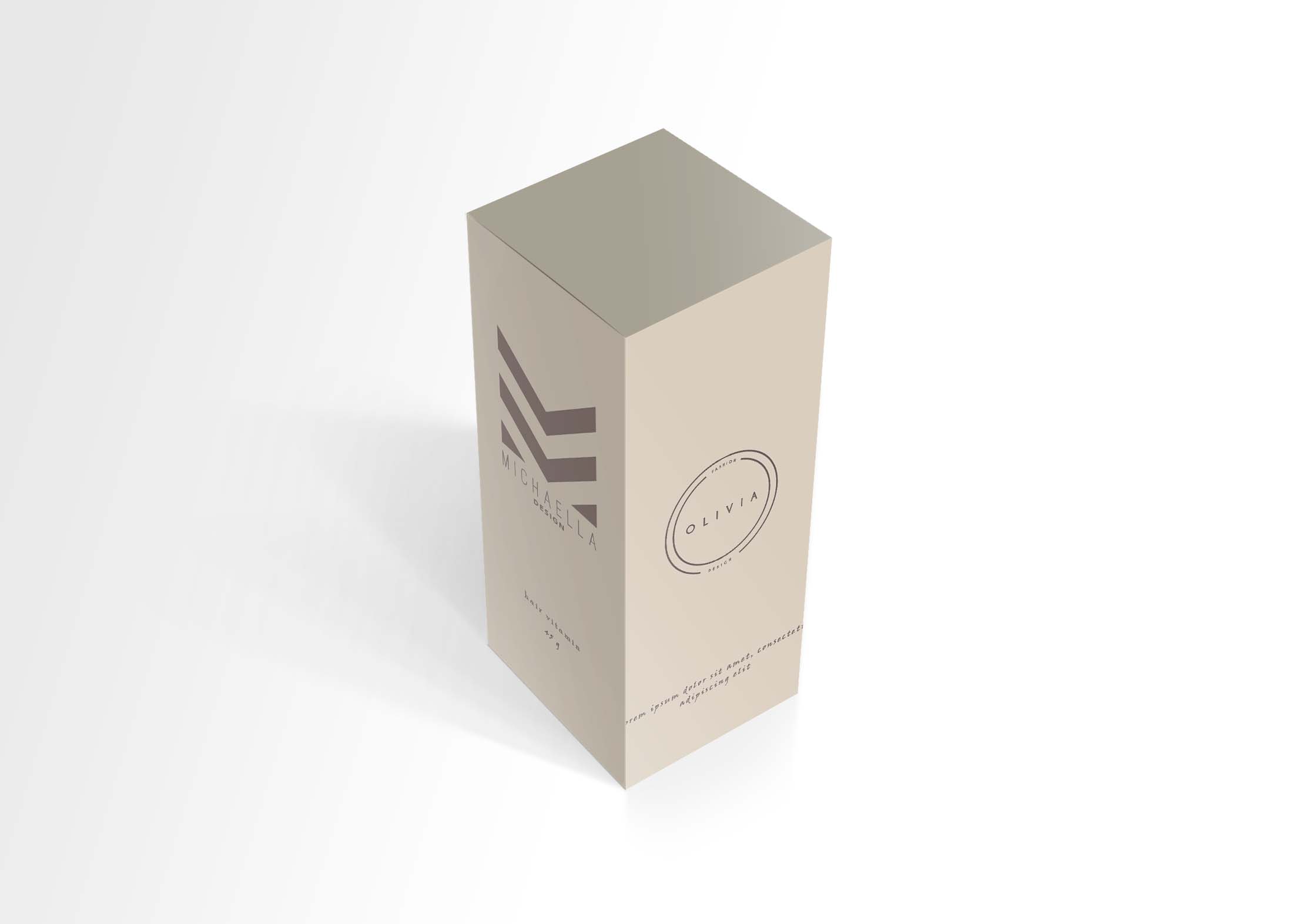 Free Unique Bottle Box Packaging Mockup