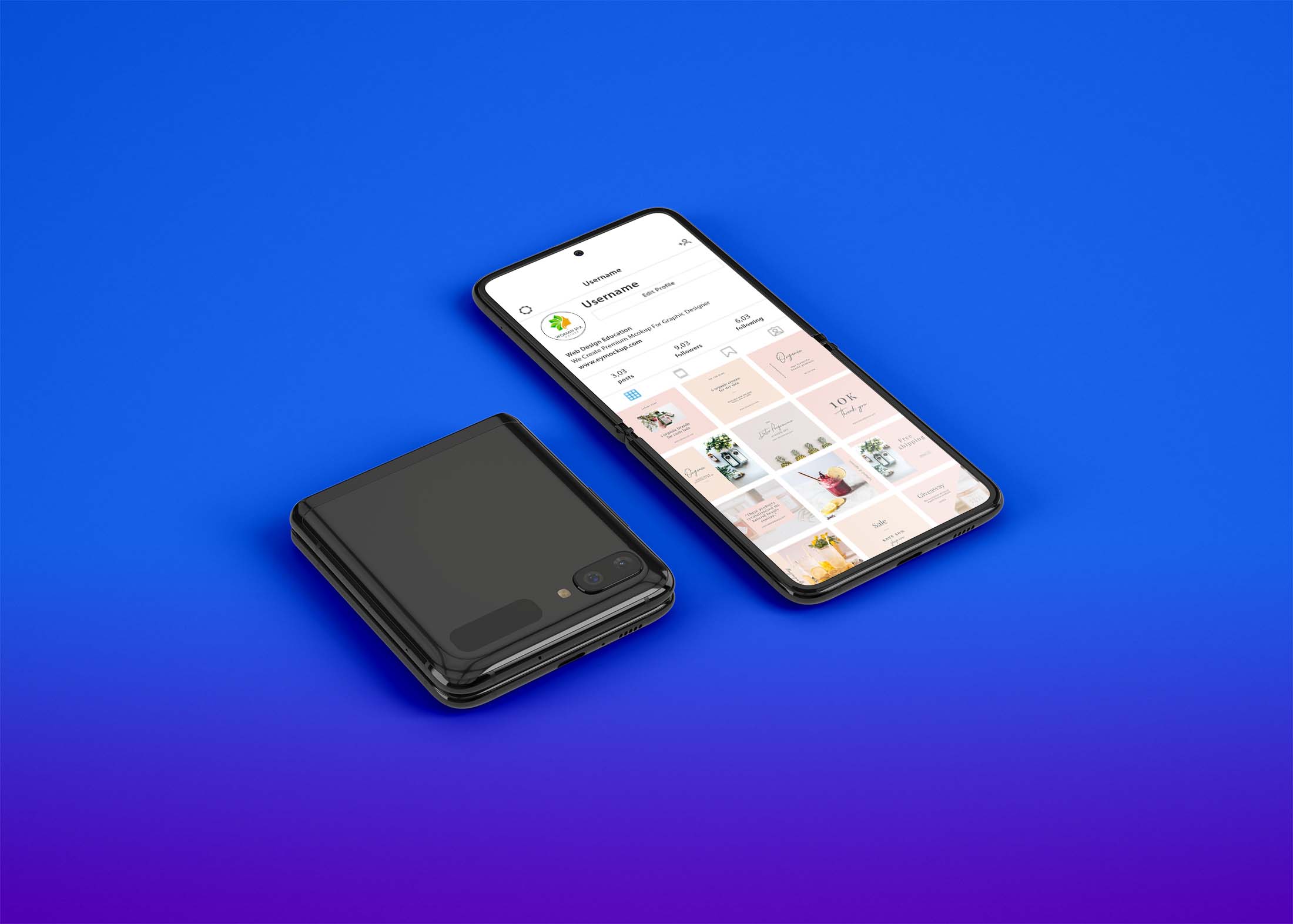 Free Flip Phone Mockup