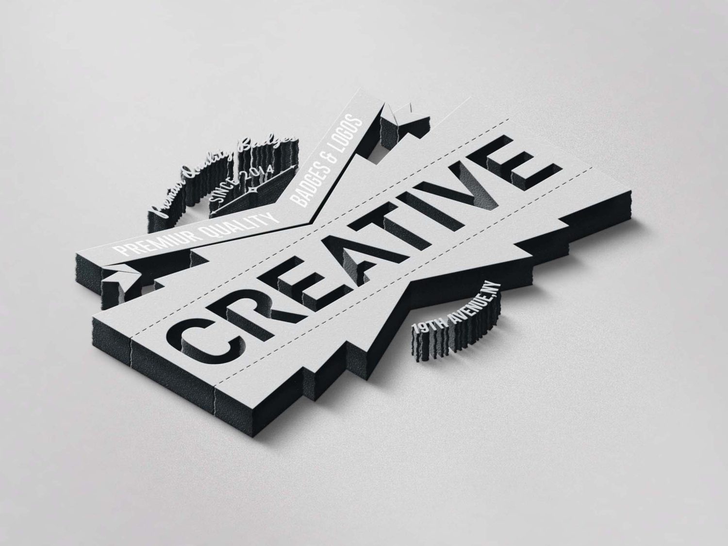 3D Multipurpose Logo Mockup
