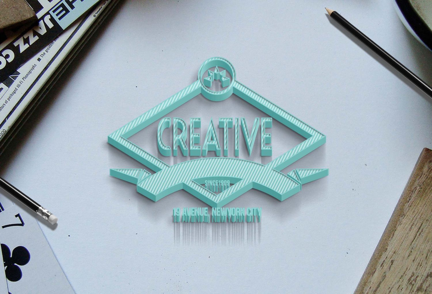 3D Multipurpose Logo Mockup