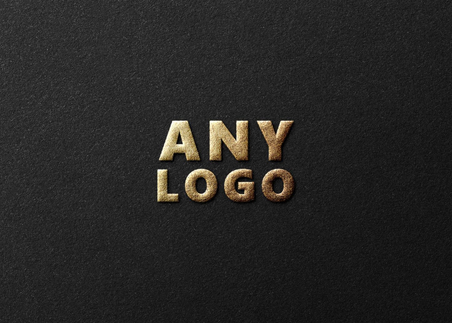 Emboss Logo on Black Background | eyMockup
